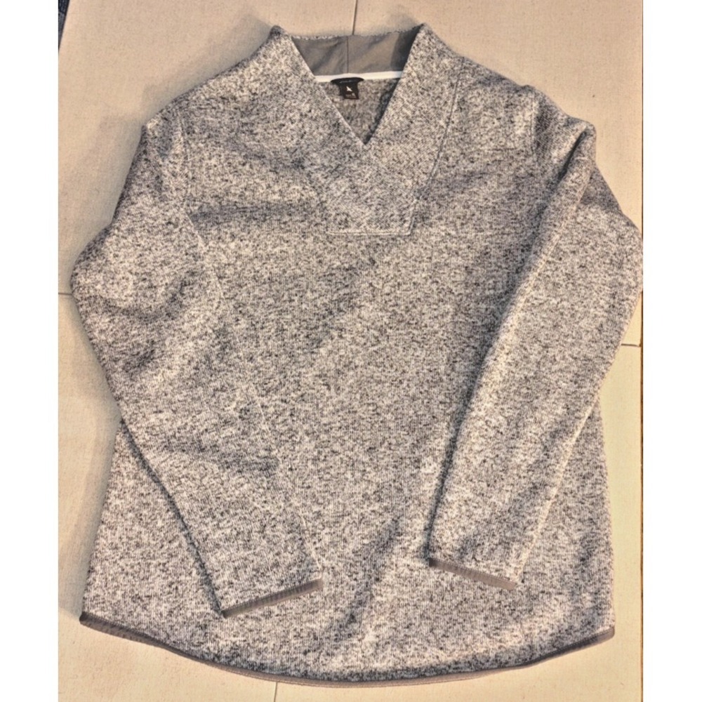 Eddie Bauer Sweater - Women's XL Polyester Knit Gray Outdoor Pullover